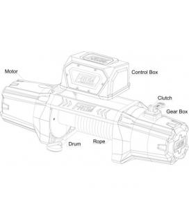 Treuil DJEBELXtreme Ultima 4T3 corde plasma + radio